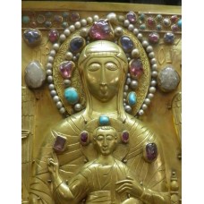 Gelati Virgin, mother and child, disc on the head